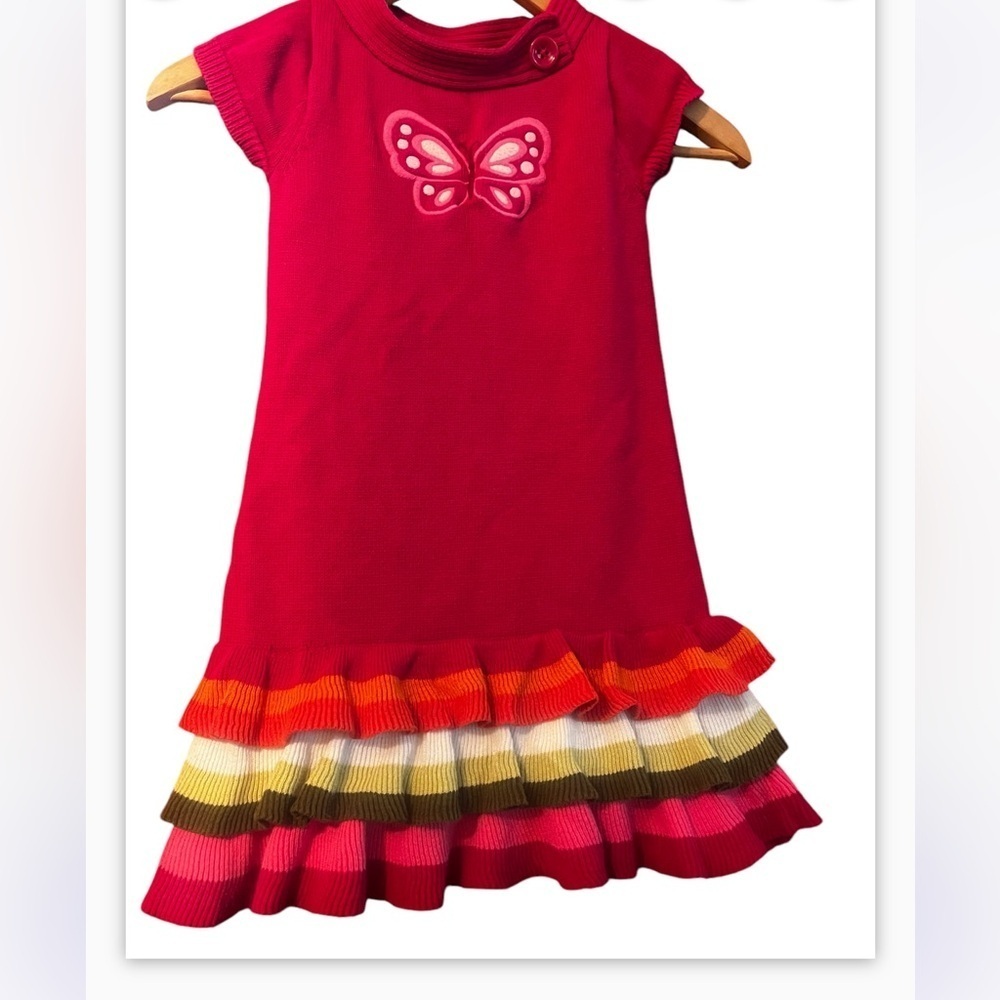 Gymboree Sweater Dress Vintage Butterfly Girl Sz 5 Girls